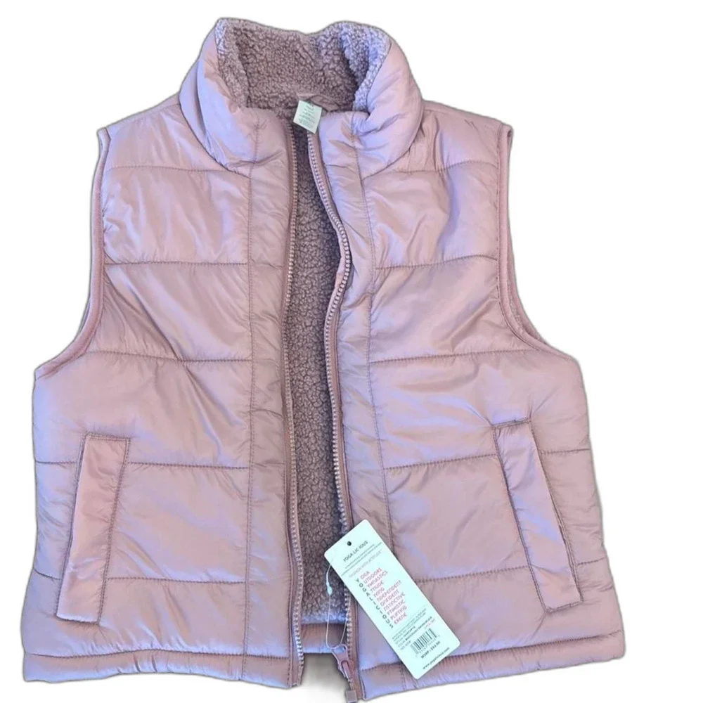 Yogalicious Girls 2 Piece Set Quilted Puffer Vest and Long Sleeve Shirt Size 12